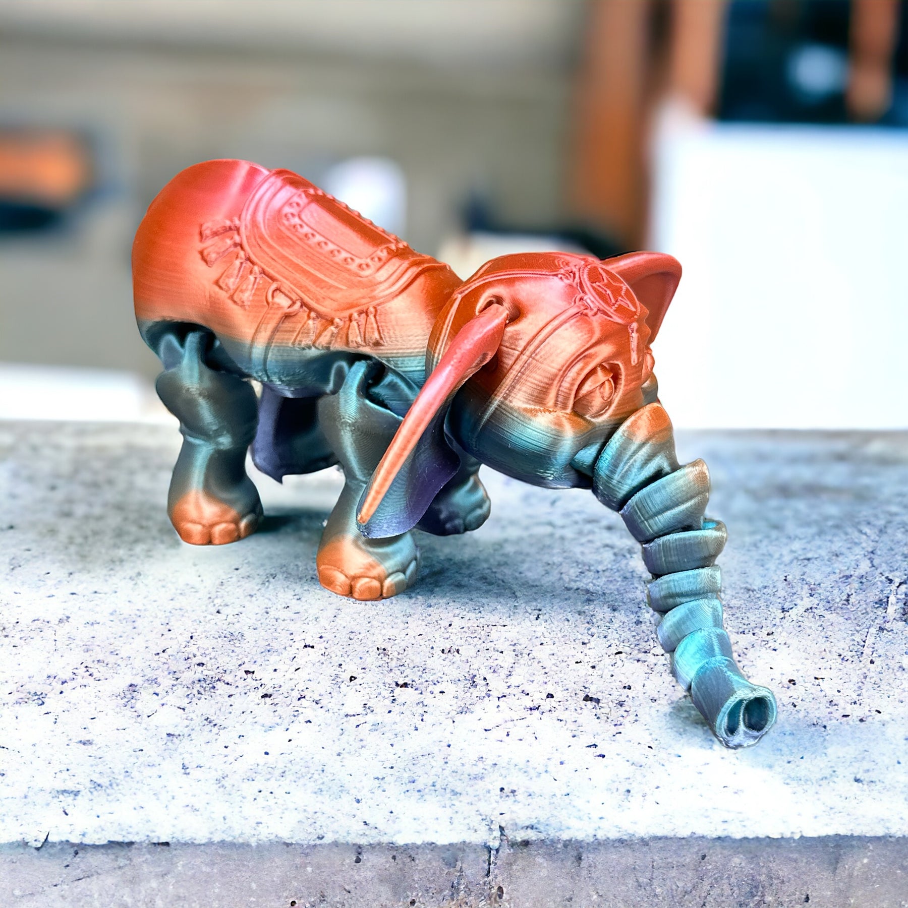 Flexibler Zirkus Elefant - Natürliches Spielzeug aus nachhaltigem 3D-Druck