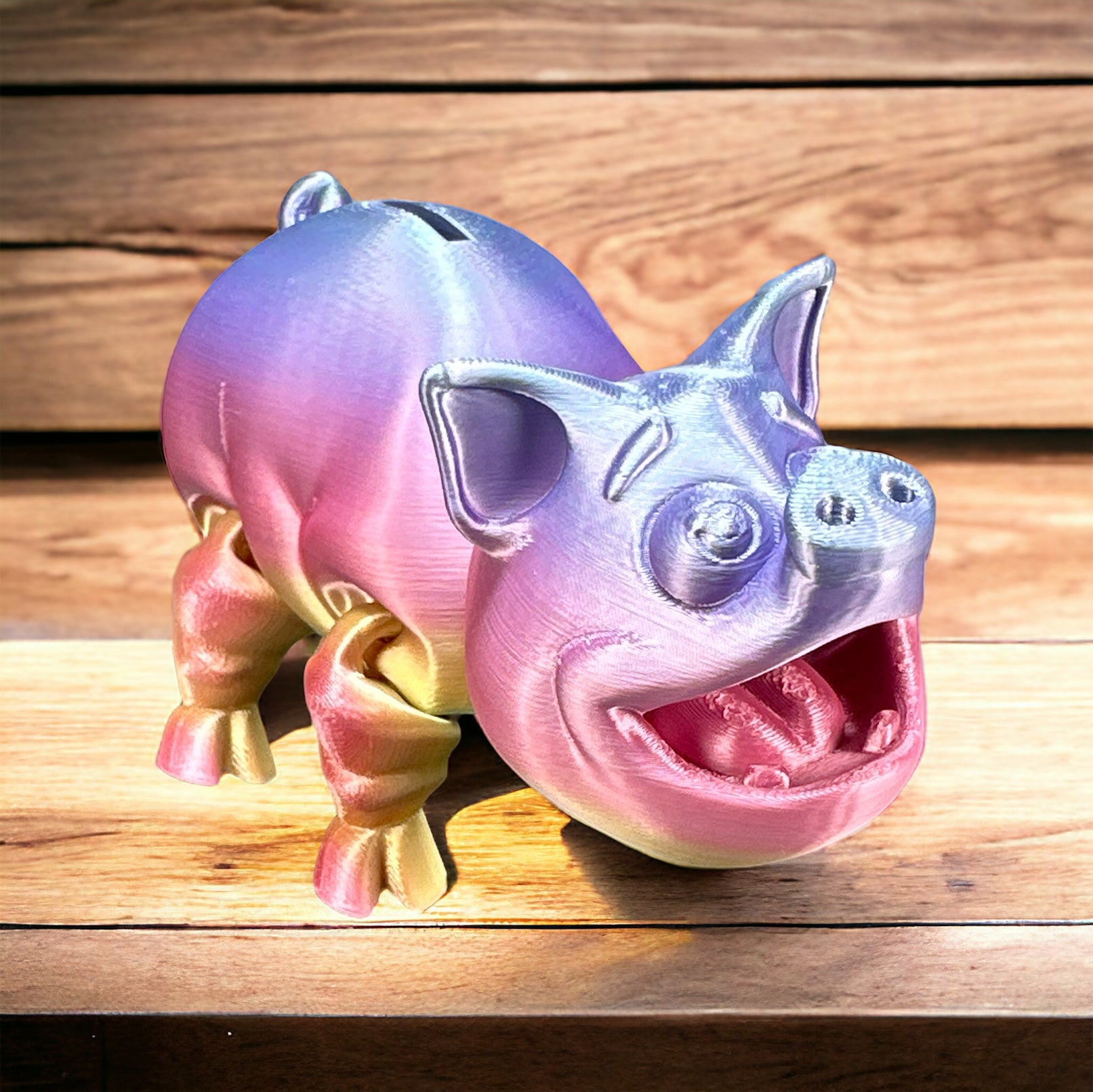 Flexi Sparschwein - Natürliches Spielzeug aus nachhaltigem 3D-Druck
