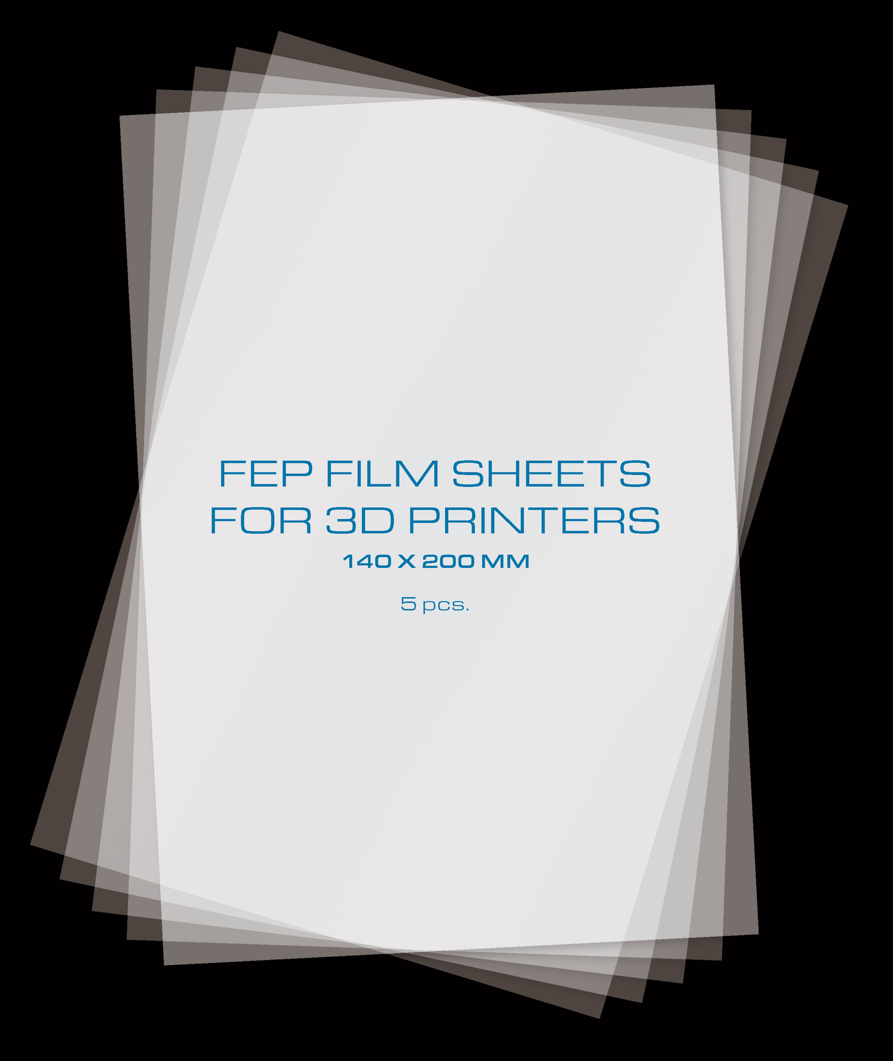 FEP-Folienblätter Für 3d-Drucker - 140 X 200 Mm - 5er-Pack