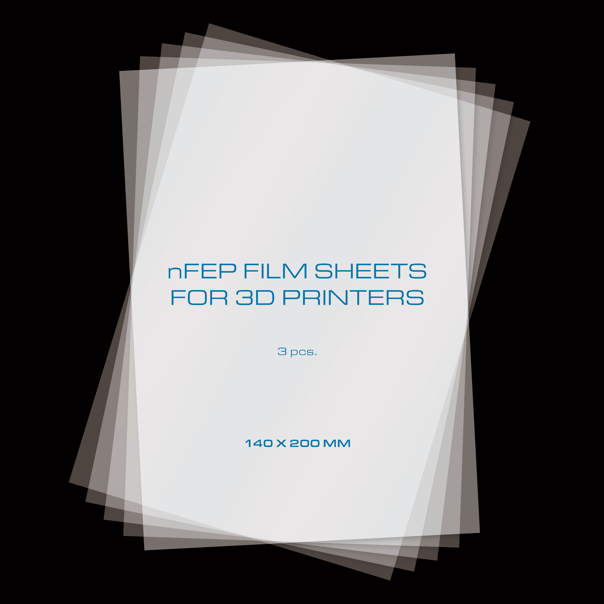 Nfep Film Sheets For 3d Printers - 140 X 200 Mm - 3-Pack